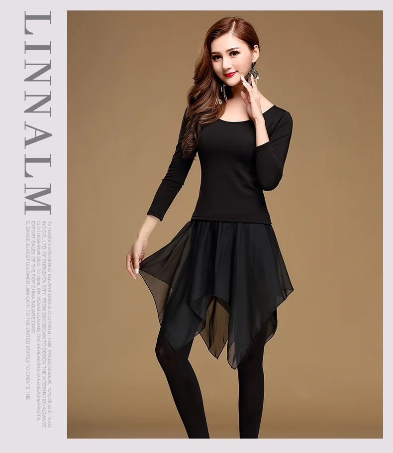 Jupe pantalon grande taille pour danse latine, Ballet moderne, pantalons longs irréguliers, vêtements de danse carrée, TING Polyester Fitn Yoga