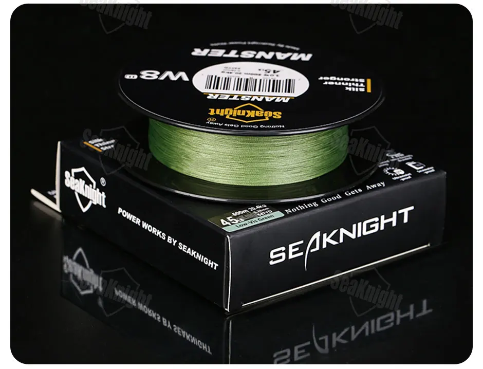 SeaKnight Brand W8 II Series 500M 8 Strands Fishing Line Advanced Braided PE Line Anti-UV Seawater Proof Coating Fishing Line