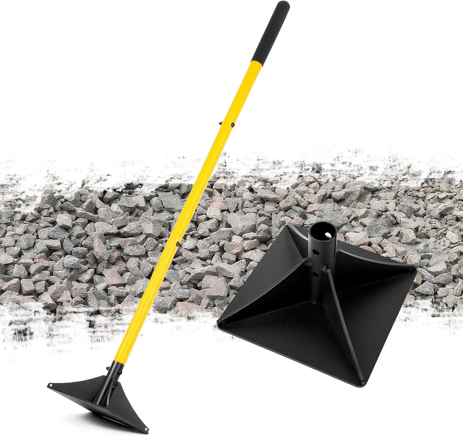 

Heavy Duty Steel Tamper, 8x8 Inch with 48-Inch Handle for Soil, Gravel, Sand Compaction