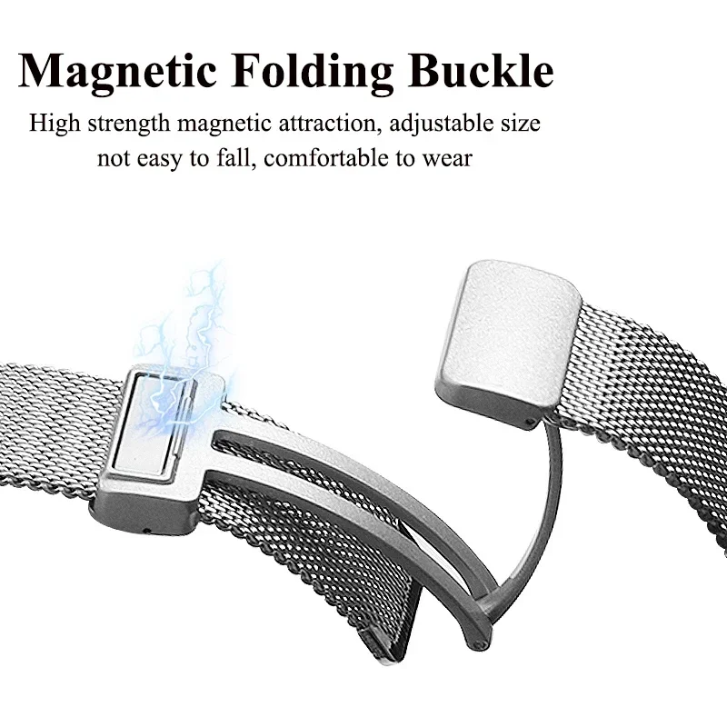 Correa magnética milanesa para Apple Watch Ultra 10 9 8 7 6 5 4 SE pulsera cómoda duradera de Metal iWatch 45/41/44/40/42/46/49mm