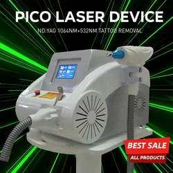 Pikosekunden-Laser-Tatto-Entfernungs maschine 1064nm/532nm/1320nm Carbon Peel Q-Schalter und Yag-Laser-Augenbrauen-Tattoo entfernungs maschine