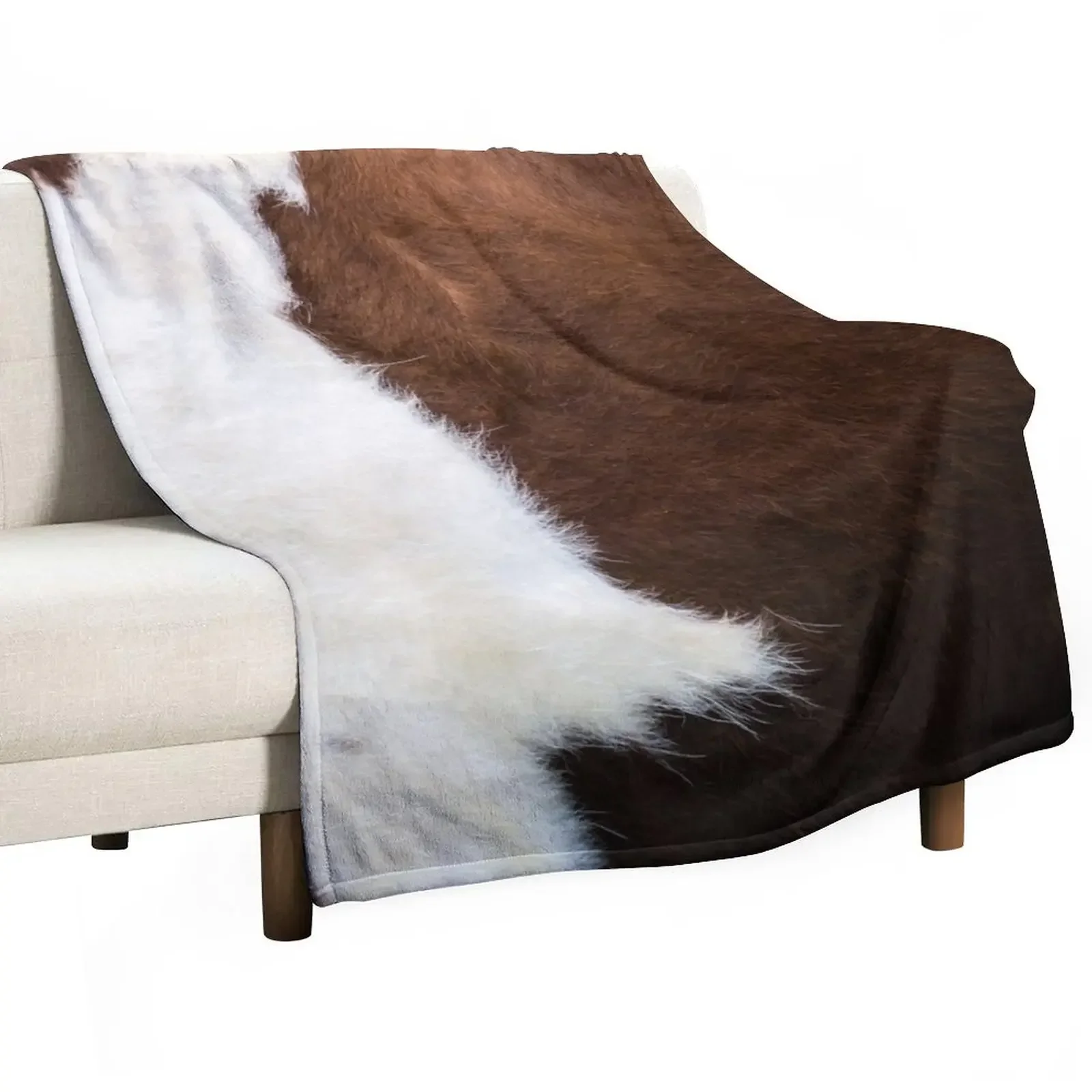 Cowhide pattern Throw Blanket funny gift Sleeping Bag Heavy Blankets