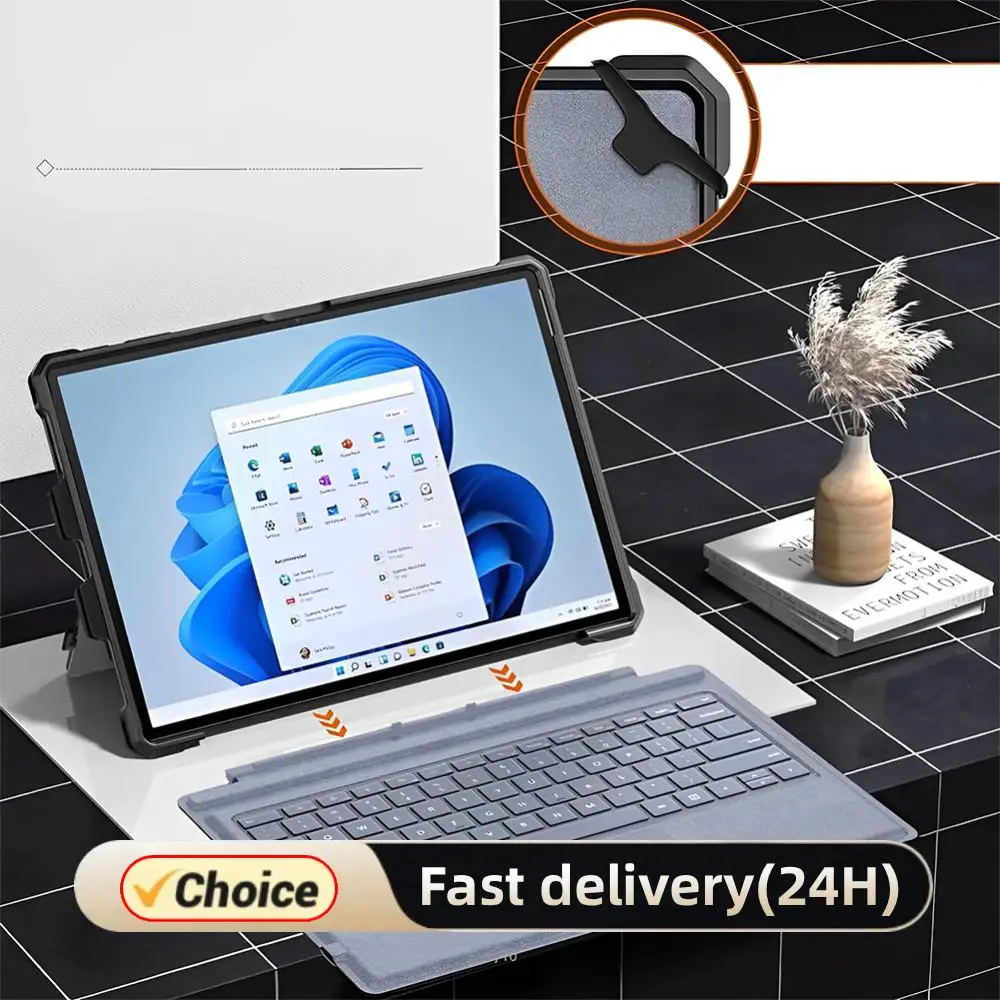 

Protective Rugged Cover Case for Microsoft Surface Pro 6/Pro 5/Pro 4 Rugged Cover Case Compatible W/Type Cover Keyboard