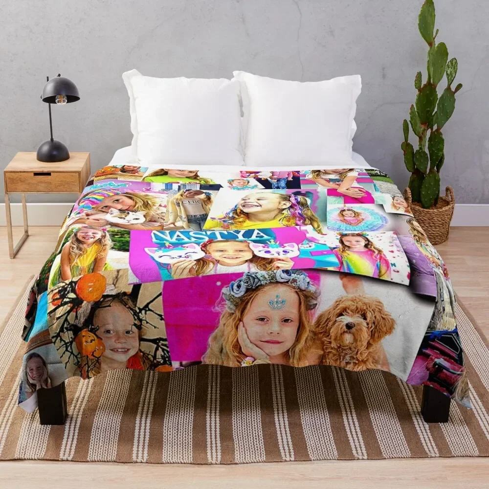 like nastya Throw Blanket Sofa Throw Kid'S Soft Plaid Blankets