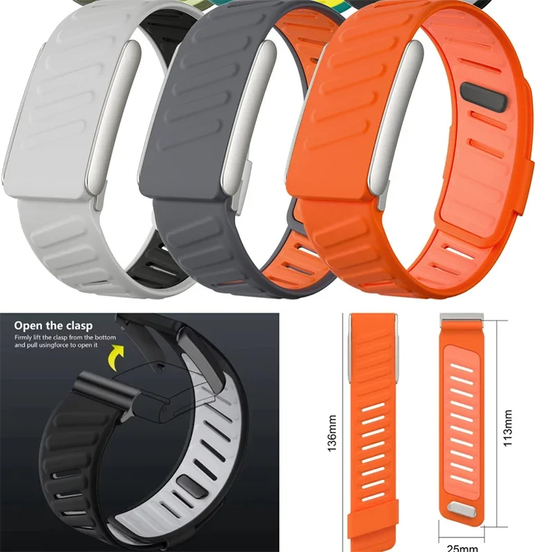 سوار معصم رياضي عالي الجودة قابل للتعديل من السيليكون الناعم المقاوم للماء والعرق متوافق مع هوب 5.0