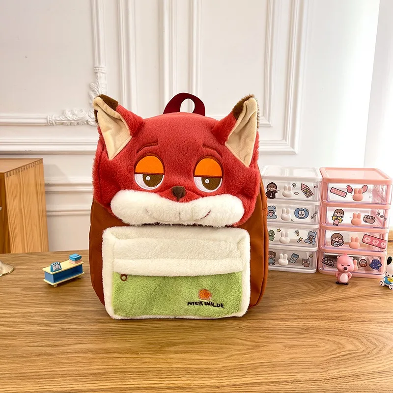 กระเป๋าเป้สะพายหลังการ์ตูนใหม่ ซูโทเปีย จูดี้ นิค กระเป๋าขนปุย กระเป๋าสะพายไหล่ กระเป๋าถือลำลองสำหรับเด็กผู้หญิง กระเป๋าโท้ทขนฟู กระเป๋าเดินทาง ของขวัญ