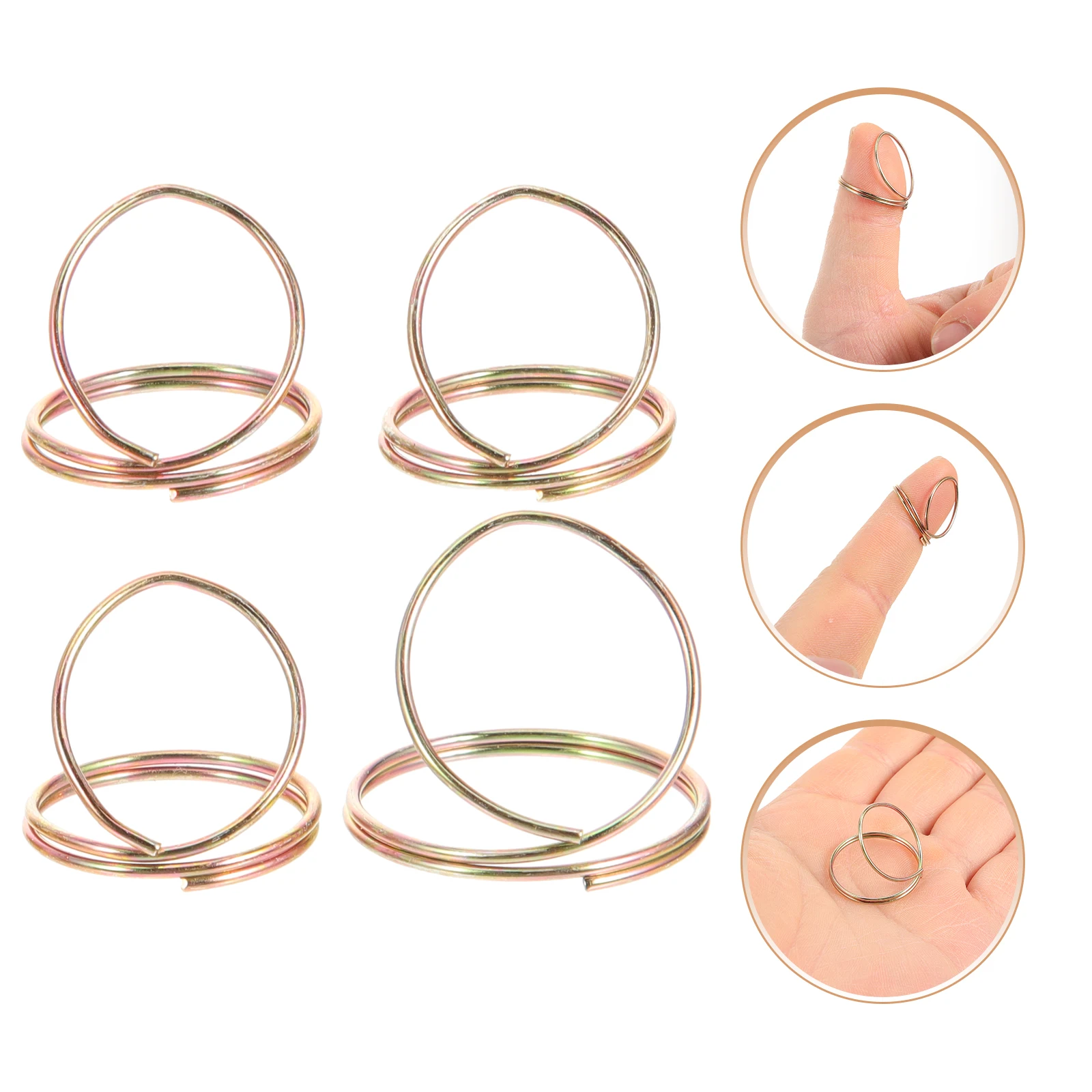 

Folk Guitar Pick Finger Set Thumb Plectrums for Women Golden Metal Classic Picks