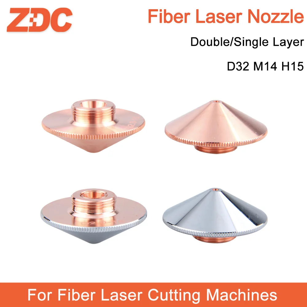 ZDC Raytools Laser Nozzle Single/Double Layer Dia.32mm Caliber 0.8-5.0mm For Fiber Laser Head Bodor Glorystar Laser Machine