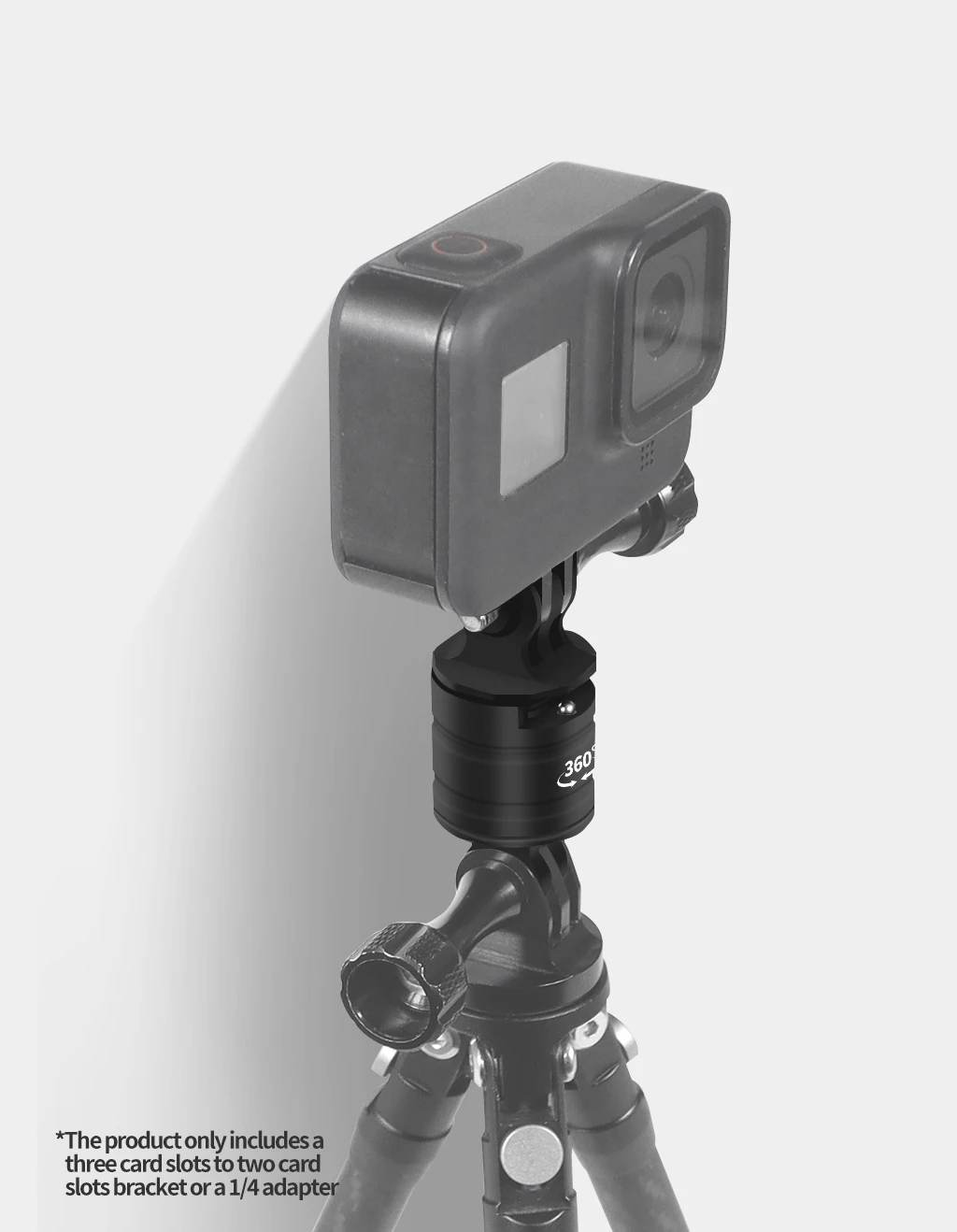 360 Grad drehbarer drehbarer Stativhalterung-Adapterhalter für GoPro 13 12 Insta360 Verlängerungsarmhalterung Action-Kamera-Zubehör – Detail 9