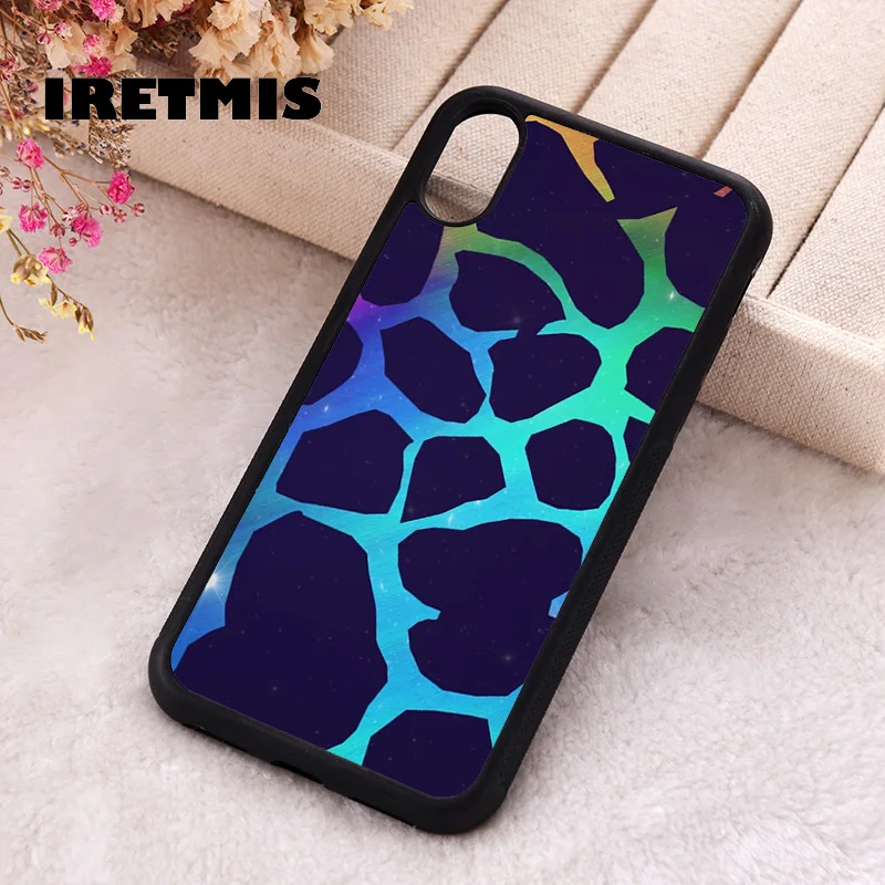 Iretmis Phone Cover Case For iPhone X XS Max XR 11 12 13 PRO MINI 14 15 16 Plus Rubber Silicone TPU Color Burst Giraffe