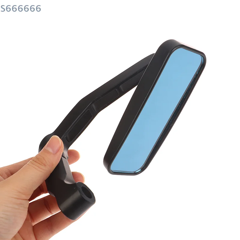 

Electric Vehicle Modification Aluminum Alloy Blue Glass Square Curved Bar Snake Pattern Rearview Mirror Reverse Mirror Reflector