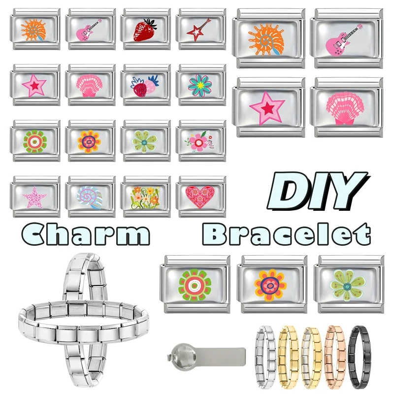 جديد جميل الحيوانات الأليفة القطط والكلاب وصلات سحرية إيطالية تناسب 9 مللي متر سوار الفولاذ المقاوم للصدأ النساء الرجال DIY بها بنفسك صنع المجوهرات #6