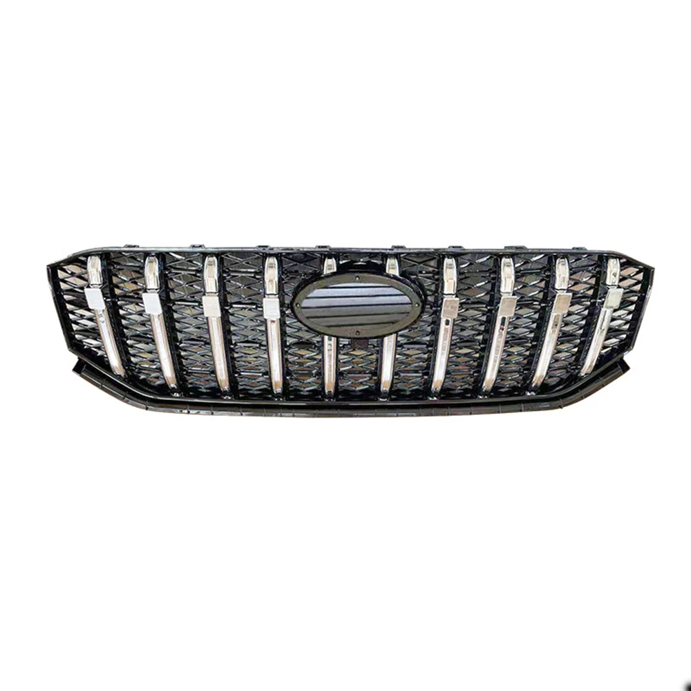 For Hyundai Santa Fe 2021 2022 Car High Quality Grille Racing grills SUV Auto Parts Tuning Black Or Silver Front Bumper Grill