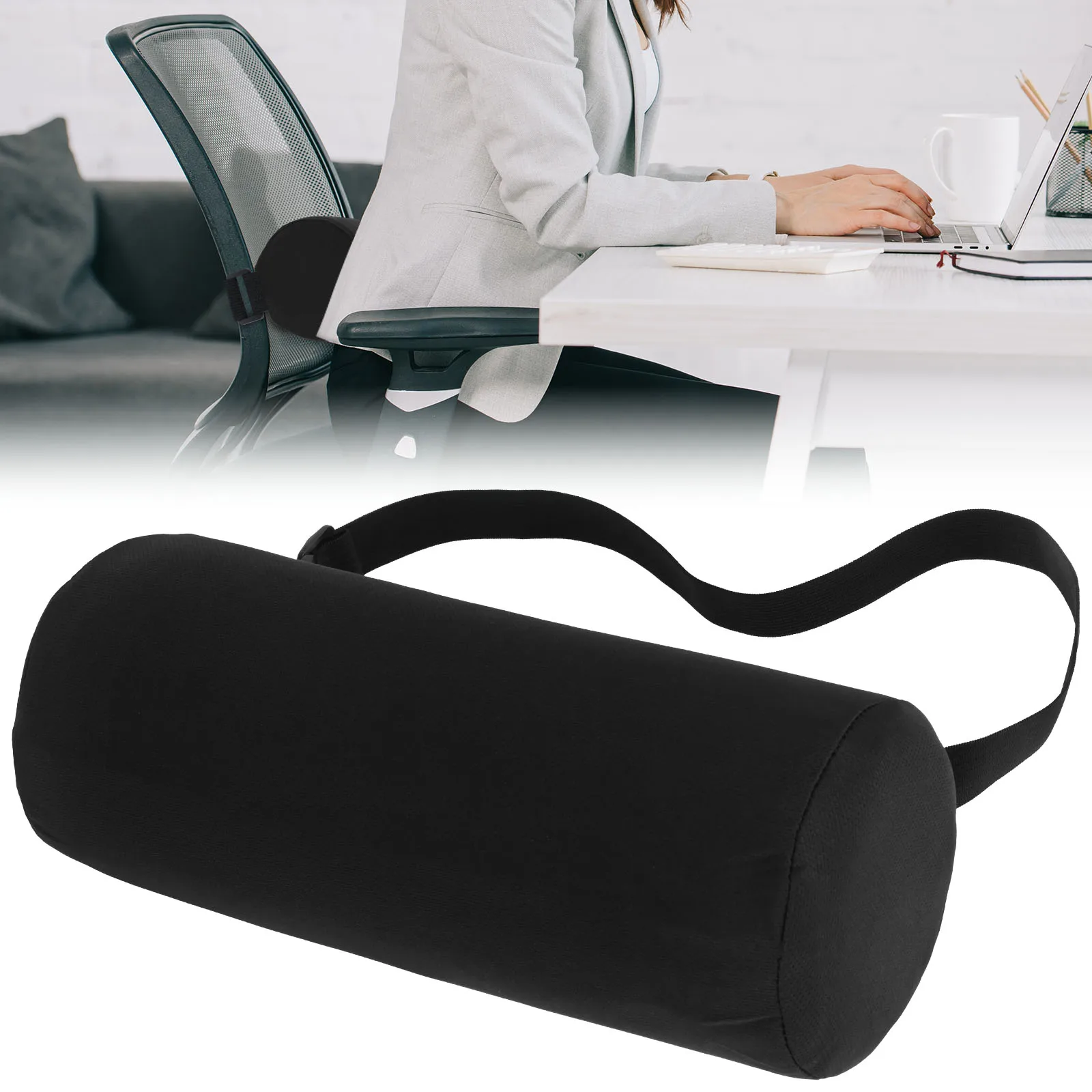 

Memory Foam Lumbar Support Cushion Waist Pillow Auto Seat Back Cushion Ergonomic Fatigue Relief for Car Chair Home Office