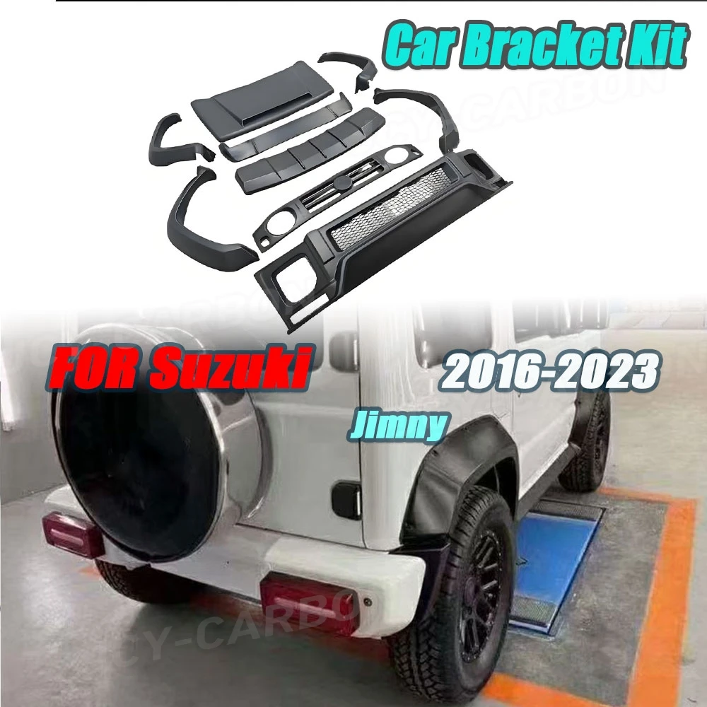

JCYECF Car Wide Body Kits For Suzuki Jimny Jimny 2016-2023 Car Front Lip Rear Diffuser Side Skirts Fender Set Car Accessories