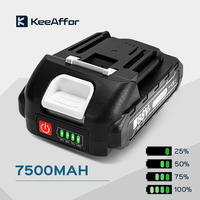 KEEAFFOR 18V 88VF Rechargeable Battery 7500mAh Lithium Ion Battery For Makita Electric Wrench Power Tools Battery EU US Plug