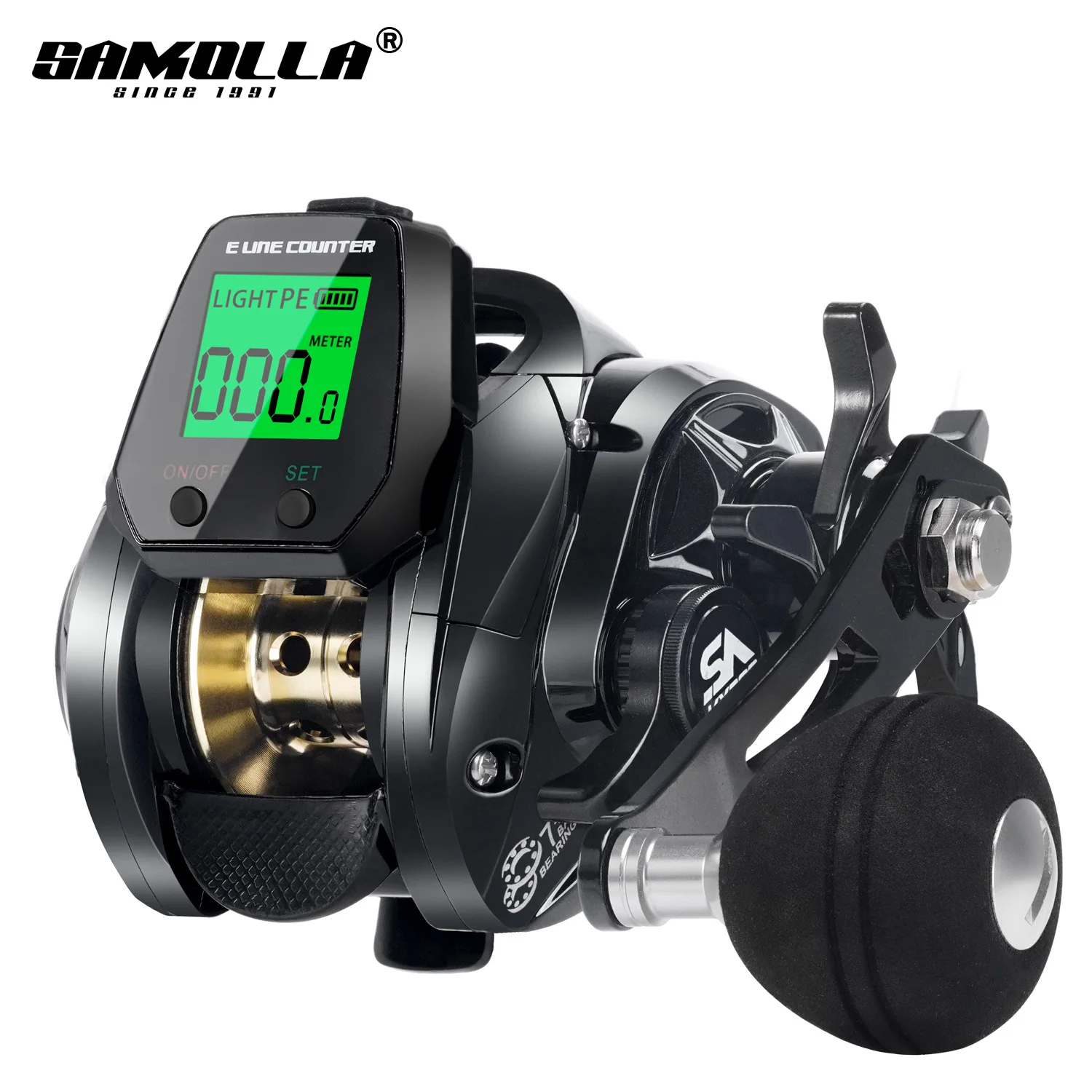 samolla-電子釣りリール、防水ベイトキャスティングリール、深海氷釣りボート、海水キャットフィッシング、usb充電用