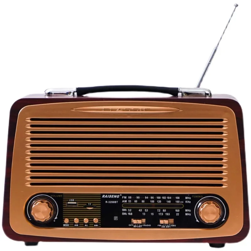 Radio FM retro de madera/altavoz Bluetooth inalámbrico