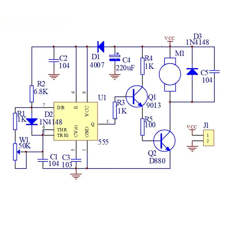 Fan 555 Pulse Width Speed Controller DIY Kit Electronic Skills Training Welding Production Loose Parts