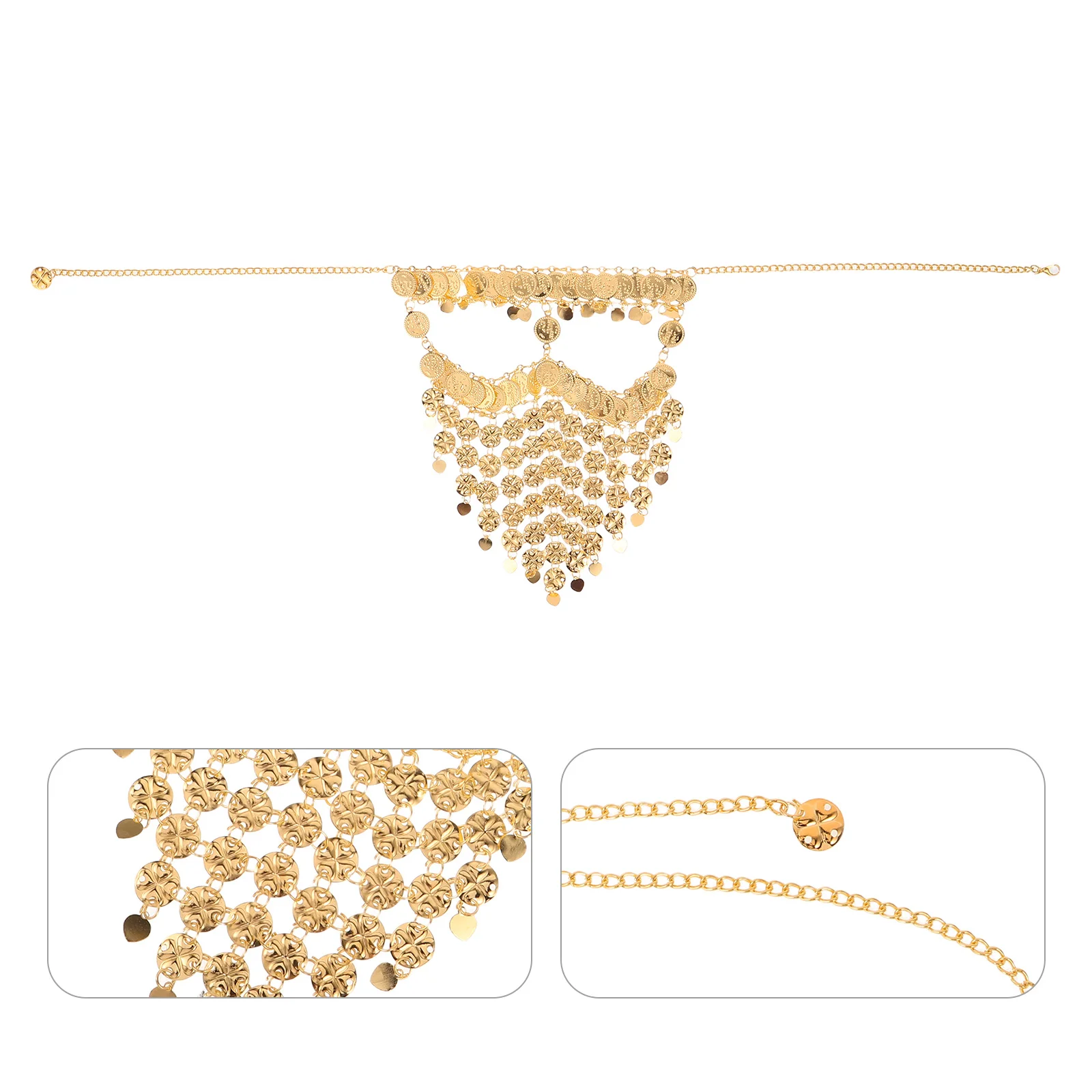 

Belly Dancing Face Veil Shimmering Color Metal Coins Dance Veil Mask Tribal Arabian Costume Performance Halloween Jewelry