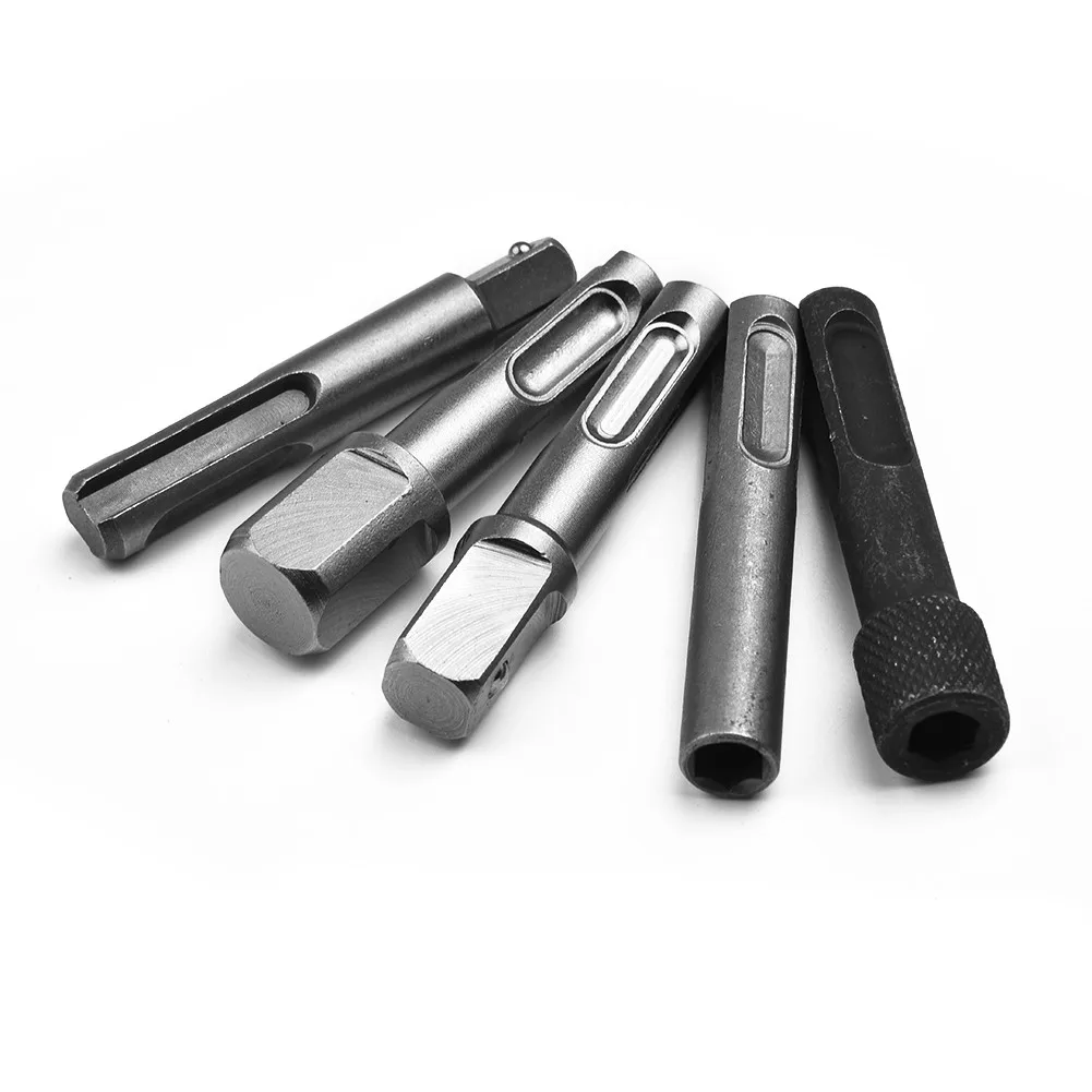 

5pcs For SDS PLUS Socket Driver Drill Bit with Hex Shank Chuck Adaptor for Power and Manual Tools Steel Material