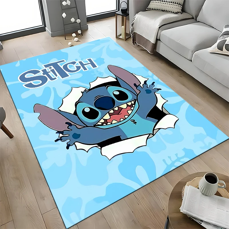 Disney Cartoon Stitch Carpet for Living Room Children Girl Baby Bedroom Mat Sofa Floor Rug Home Decor Anti Slip Mat Fans Gift