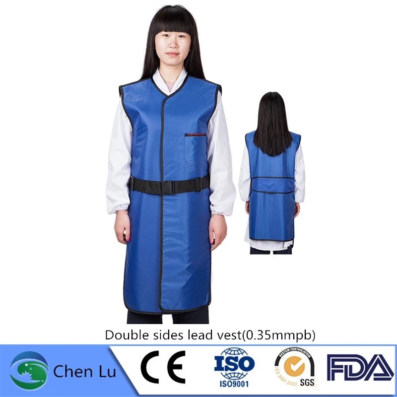 Recommend x-ray protective sleeveless coat radiological protection high quality 0.35mmpb double sides lead vest