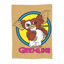 Vintage gremliny Gizmo Mogwai koc koralowy polar pluszowy tekstylia wystrój Horror przytulne lekkie koce do domu na zewnątrz kołdry