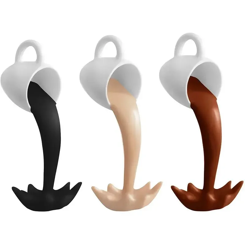 Schwimmende verschüttete Kaffeetasse-Skulptur, Küchendekoration, verschüttete Magie, Ausgießen, Spritzer, kreative Desktop-Dekoration, Heimdekoration – Detail 6