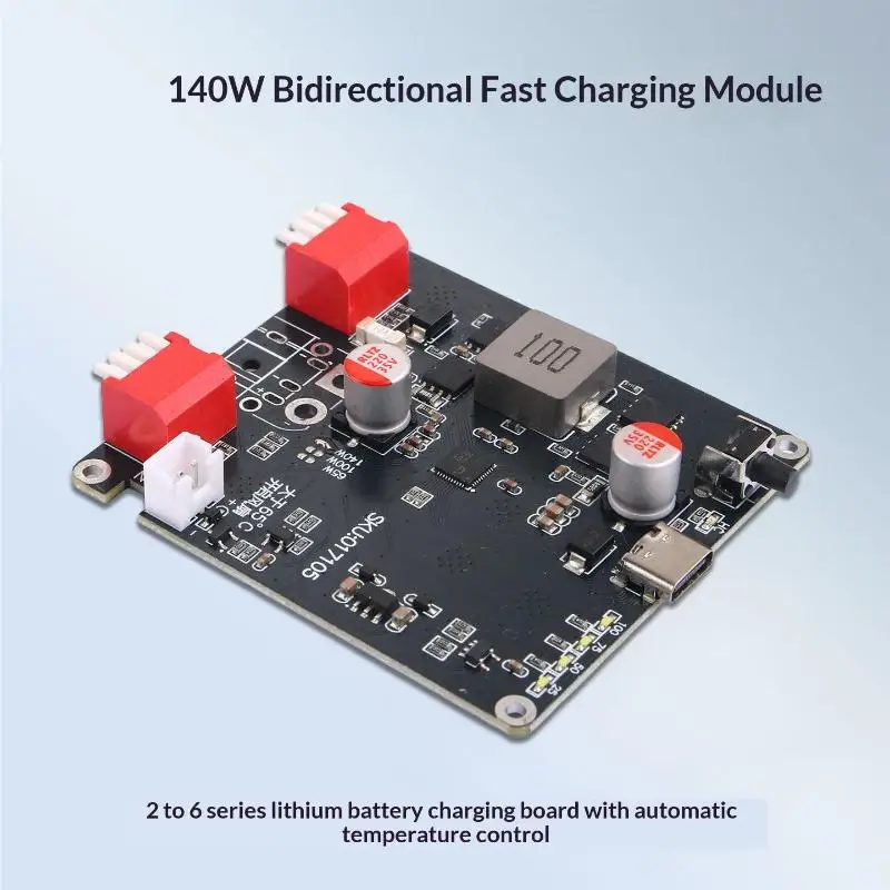 

140W 2-6S IP2366 Lithium Battery Charging Board Bidirectional Fast Charging Module With Automatic Temperature Control Function