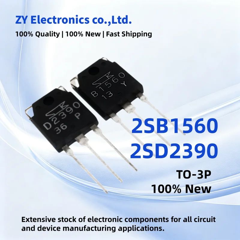 5PCS/5Pairs Brand New 2SB1560 2SD2390 B1560 D2390 TO-3P Audio power amplifier pairing tube