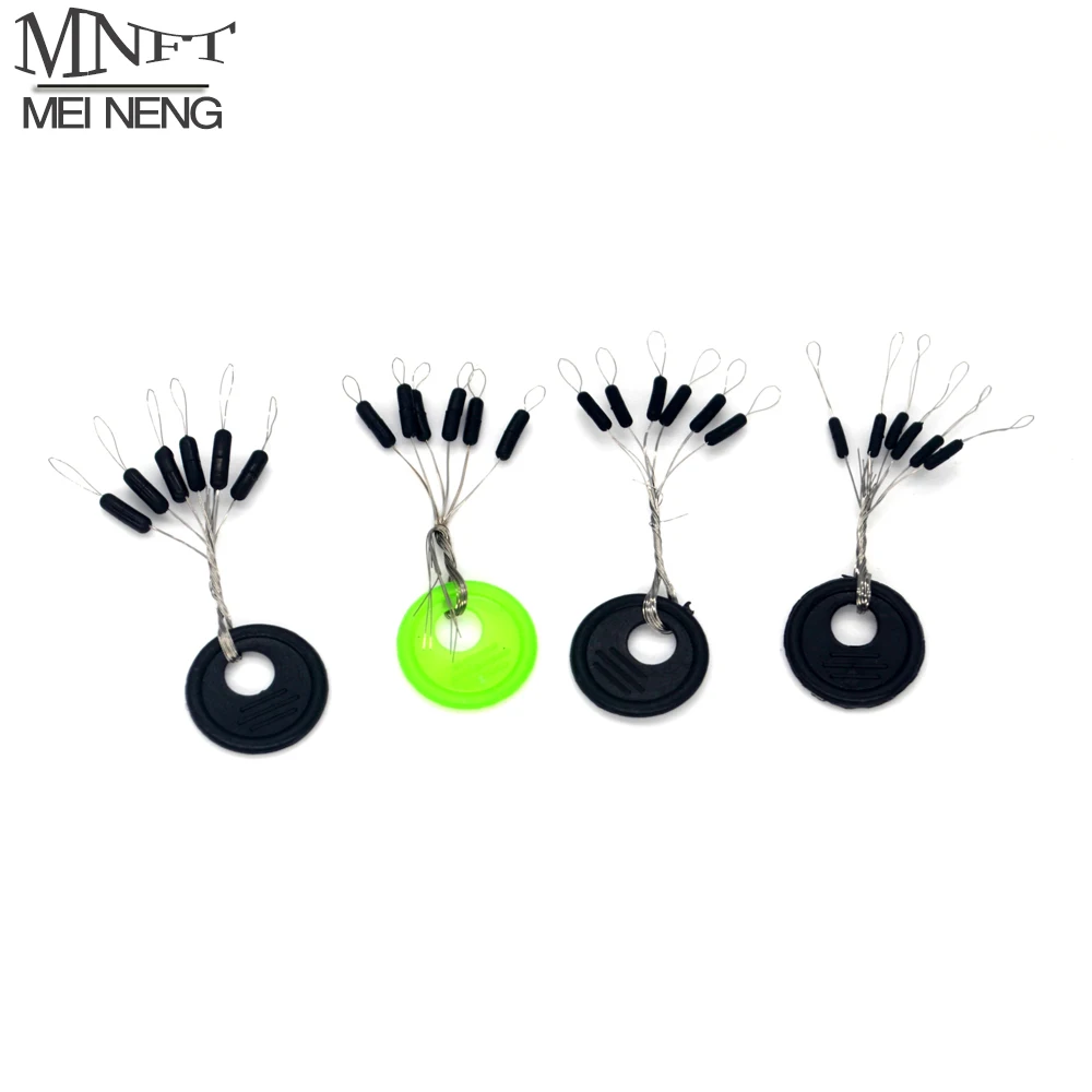 MNFT 100 Sets/600Pcs Rubber Fishing Bobber Beads Stopper Oval Cylinder L,M,S,XS Float Stops