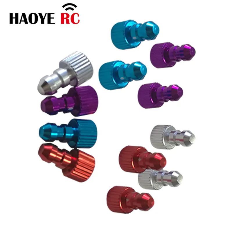 Haoye 2 Pcs Fuel Filler Pipe D4.5 Tube Stopper Dot Line Plugs For DIY RC Gasoline Jet Boats 3mm Tubing Parts Four Colors