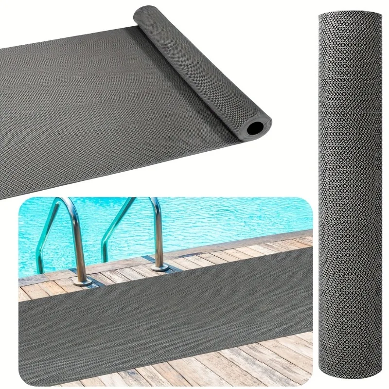 PVC-Bodenmatte, 5 mm dick, Drainagematte, Outdoor-Teppich, Terrassenteppich, rutschfeste Matte für Küche, Badezimmer, Pool