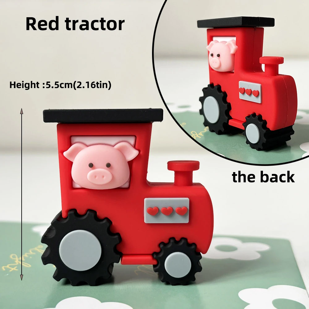 11 Stück Tiermotiv-Kuchendekorationen für die Farm, Kuh-Kuchendekoration, Cartoon-Tier-Kuchendekoration, Traktor-Kuchendekoration, Tierthemen-Party – Detail 6