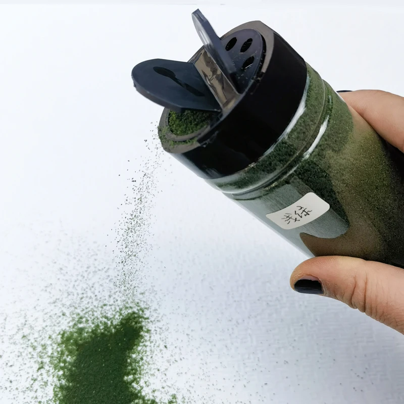 160ml Simulation Fine Turf Sponge Material 0.5-0.8mm Terrain Grass Powder Military Sandtable Building Railway Model Scene Layout