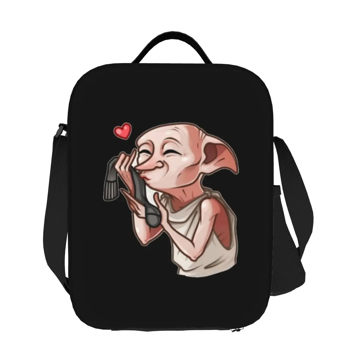 

Custom Dobby Magic Movie Character Insulated Lunch Bag for Women Halloween Galaxy Universe Stars Thermal Cooler Lunch Box Kids