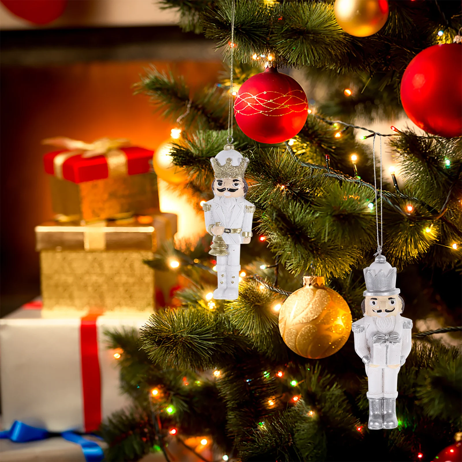 

6 Pcs Christmas Nutcracker Festival Scene Decor Hanging Pendant Nutcrackers Puppet Ornaments Xmas Adornment Decorate