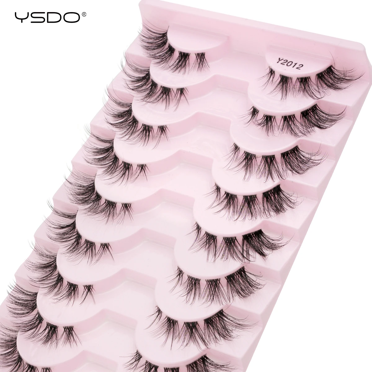 YSDO Fluffy ciglia finte 3/10 paia di ciglia naturali Cat Eye Wispy Faux 3d ciglia di visone strumenti per il trucco ciglia ricci morbide e spesse