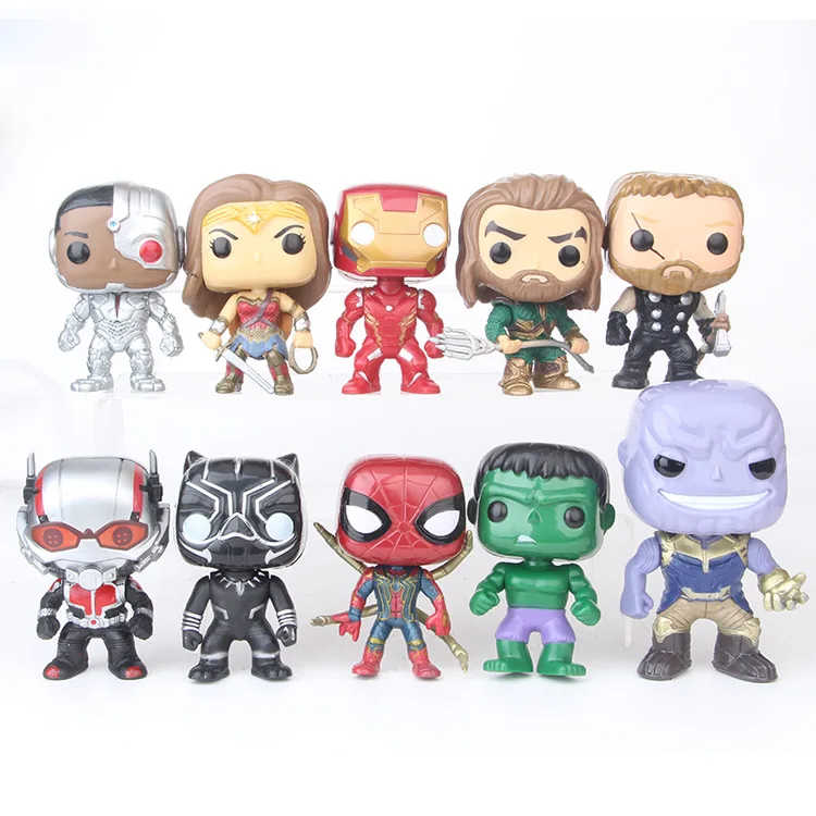 Offre Spéciale : Figurines en Vinyle Wonder Woman, Cyborg, Aquaman, Thanos, Spiderman, Venom, Hulk – Jouets pour Enfants