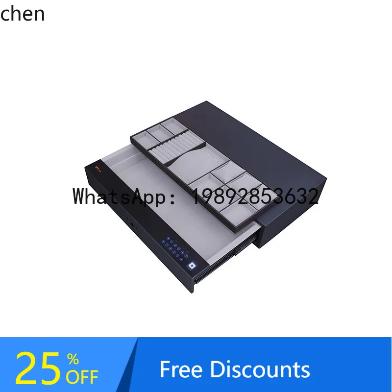 YFY  Drawer Storage Cabinet Home Small Safe Fingerprint Password Anti-theft Storage Box