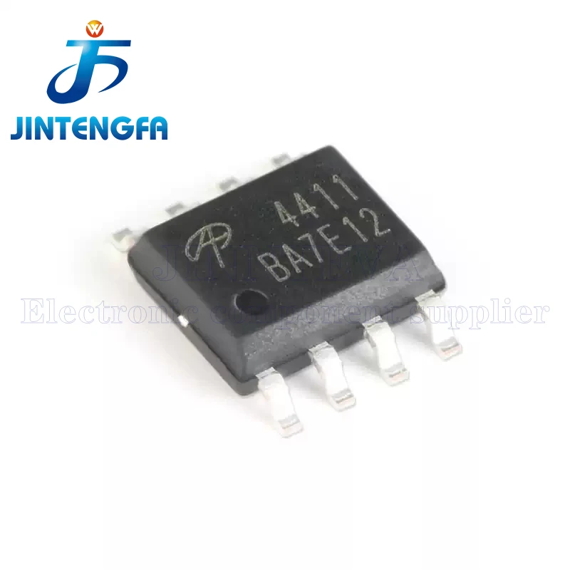 10PCS AO4411 4411 SOP-8 30V 8A 3.1W SMD P-Channel Enhancement Mode Field Effect Transistor IC