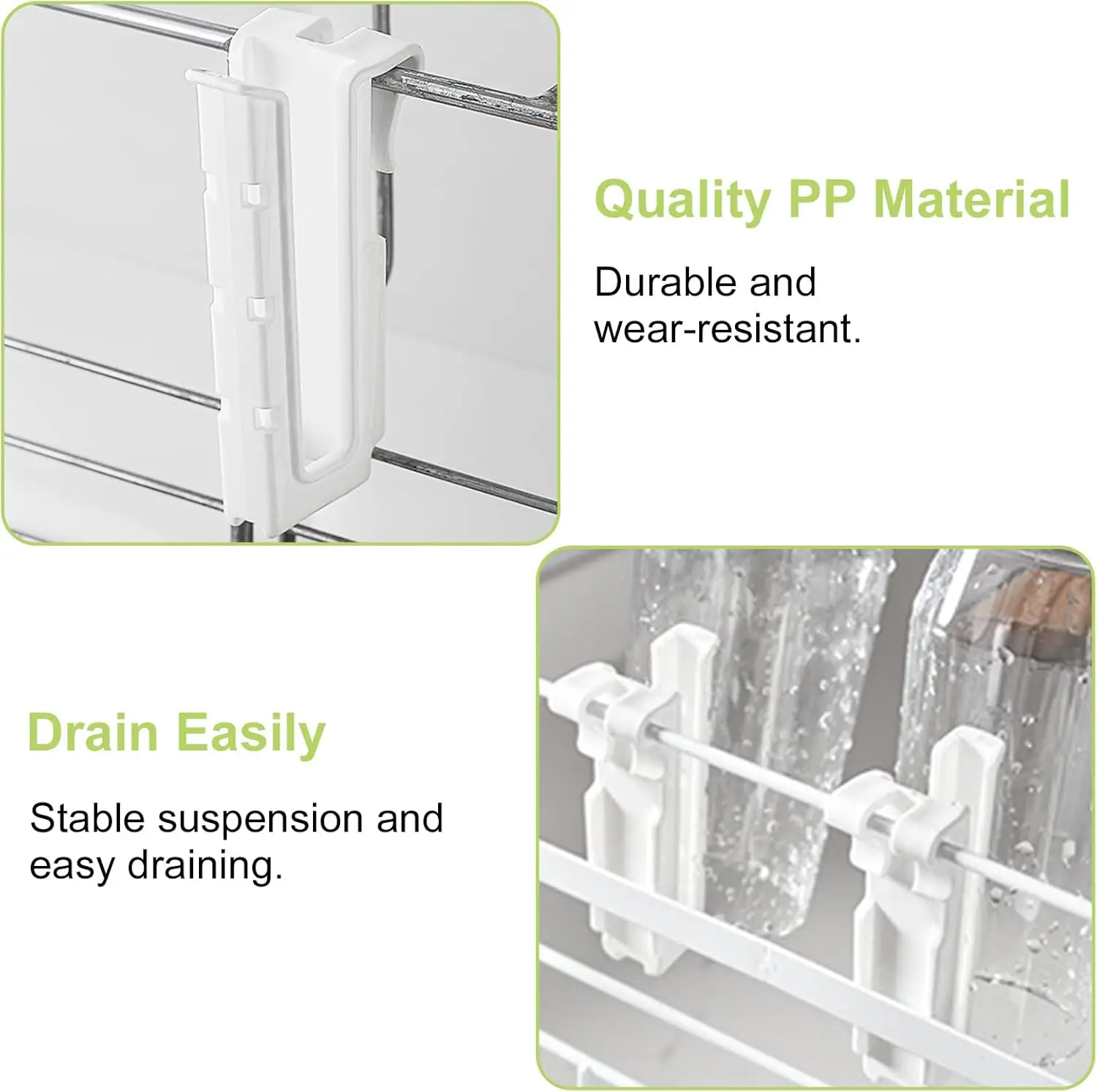 المطبخ كونترتوب تخزين قطعة أثرية كأس Ddrain هوك رف تصميم استنزاف مقلوب مناسبة لمختلف فرش أواني الأكواب #3