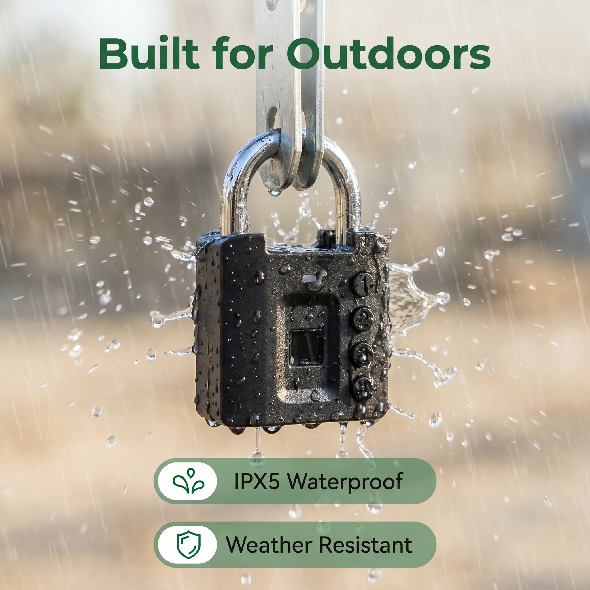 CDOK SY705 Tuya Smart Padlock, Outdoor Waterproof Padlock, Multifunctional Padlock gallery 1