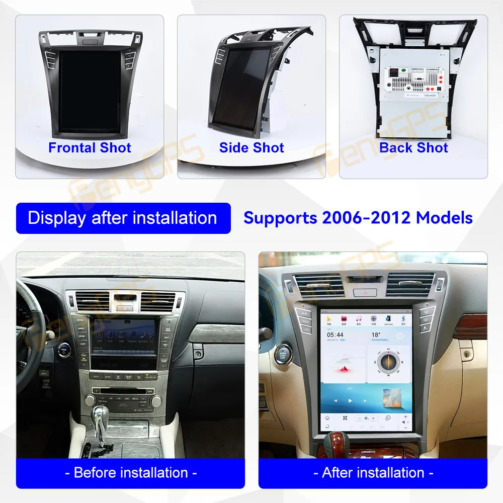 12.1 Inch Android 13 CarPlay Car Radio For Ford Lexus LS460 2006-2012 Touch Screen Multimedia Player GPS Navigation Head Unit