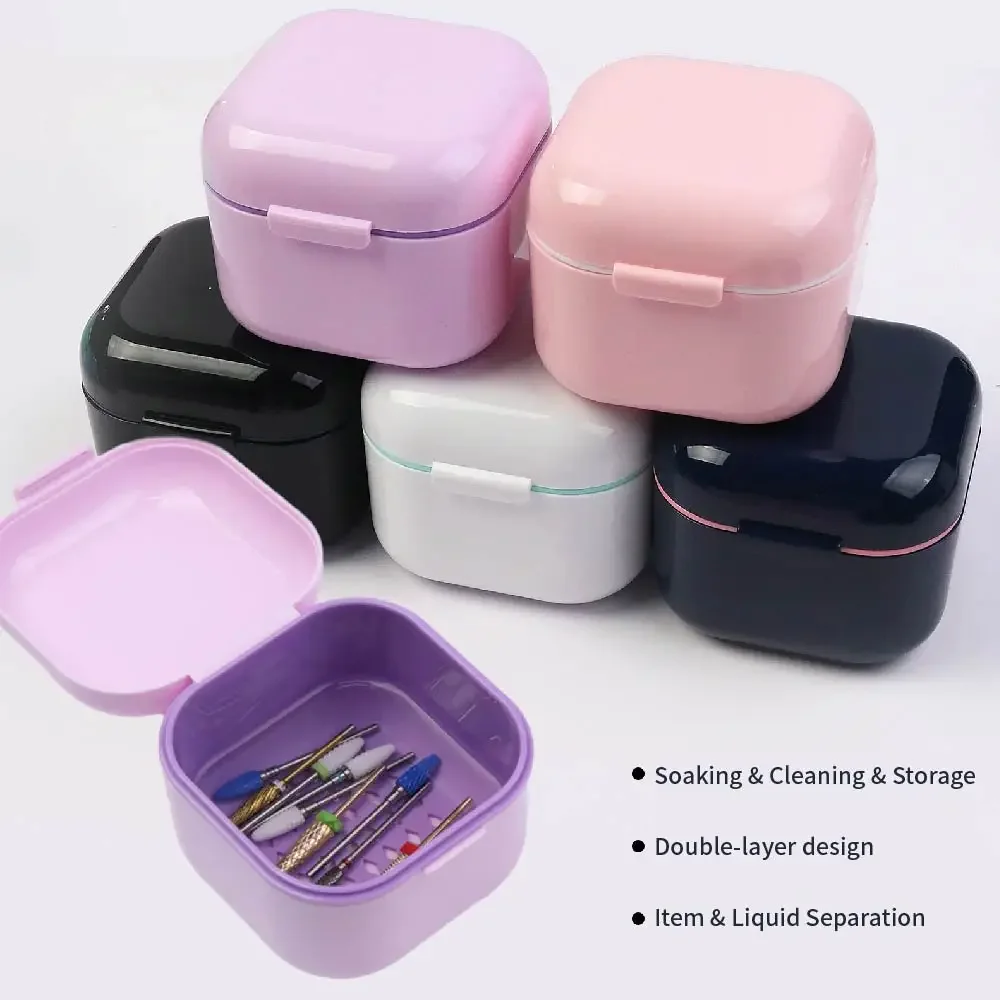 Nail Tool Sterilizer Box Plastic Sterilization Tray for Nail Art Accessories Tools, Disinfectant Container Soaking Box
