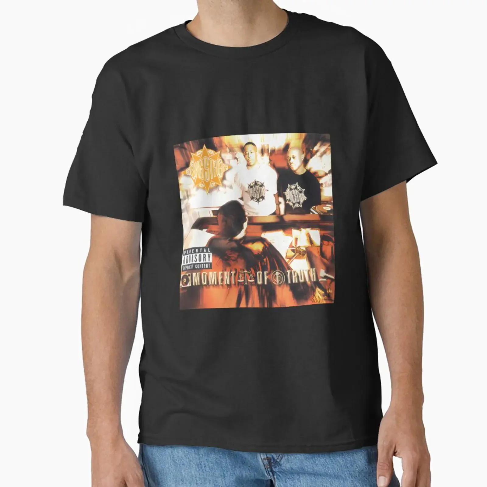 GangStarr Moment Of Truth, conçu et vendu par Taylee Pietro, vêtements streetwear vintage délavés pour homme, vêtements de créateur, style décontracté extensible