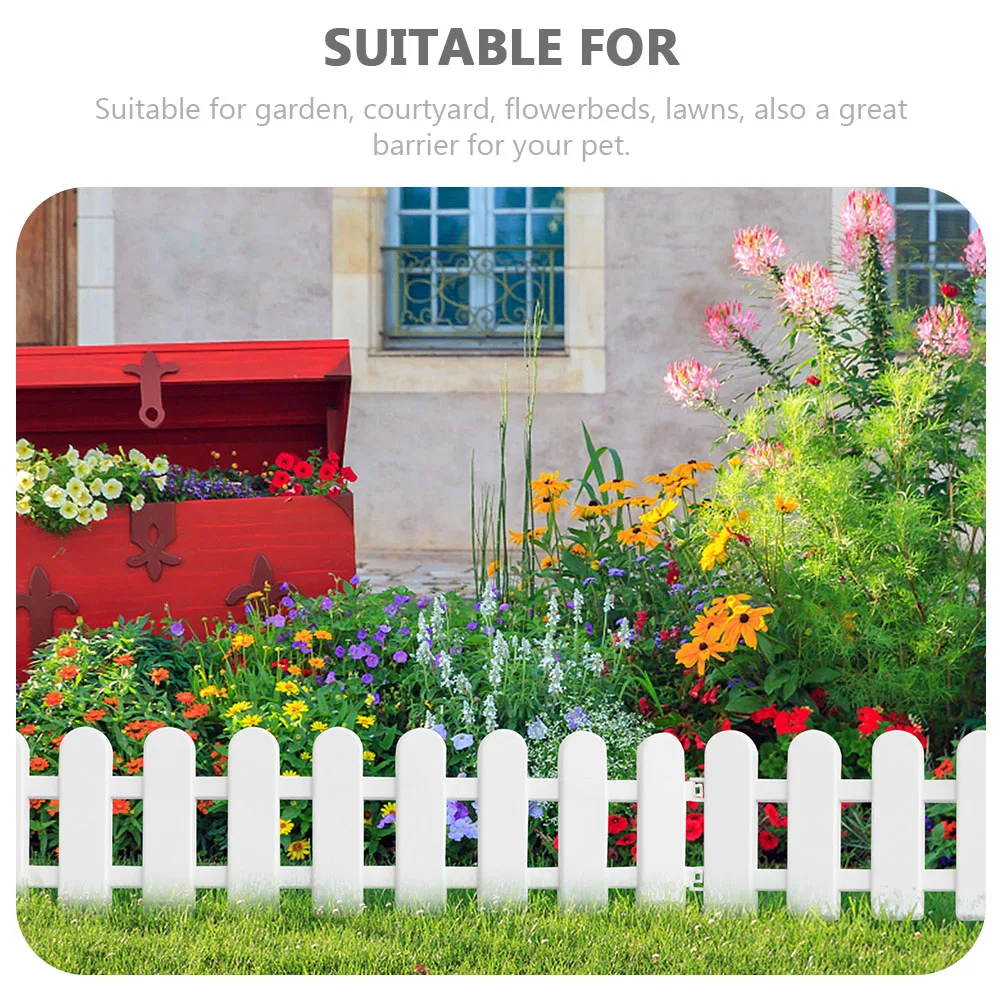 

6 Pcs Household Decorative Fence Baby Fences Picket Plastic Garden Border Fencing