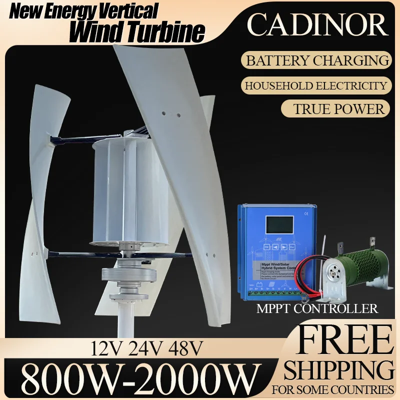 

800W-4000W 12V 24V 48V CE Roof Mount Residential Vertical Axis Efficient Wind Turbine Generator For Home Use High Efficiency