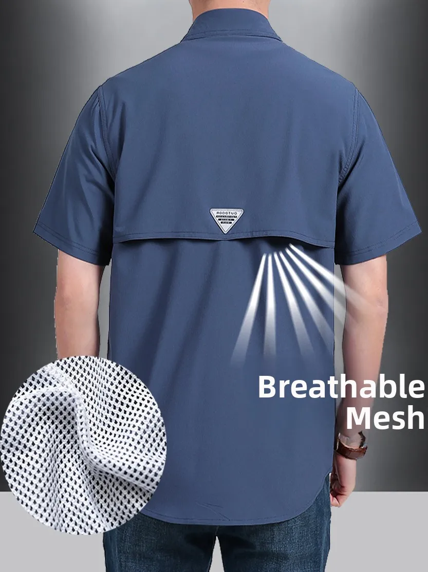 

Американская повседневная дышащая мужская одежда Qui Dry ort Sve, тонкая эластичная свободная солнцезащитная верхняя одежда без глажки